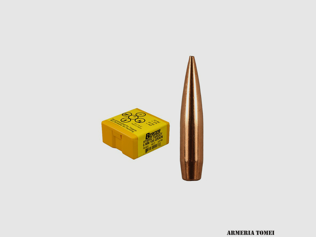 BERGER BULLETS – HYBRID TARGET 6MM .243″ DIA | 105 GR | 100 STK