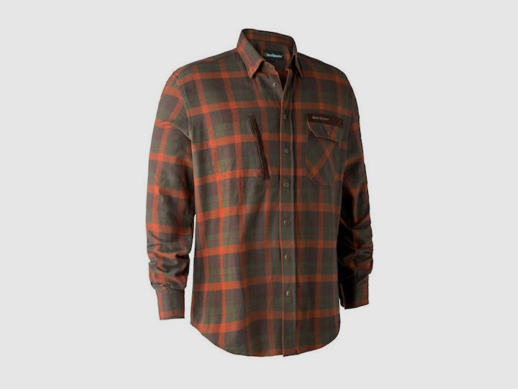 Deerhunter Hemd aus orange kariertem Flanell Modell Ethan Art.8438 48438 DEERHUNTER, Bild 2 von 3
