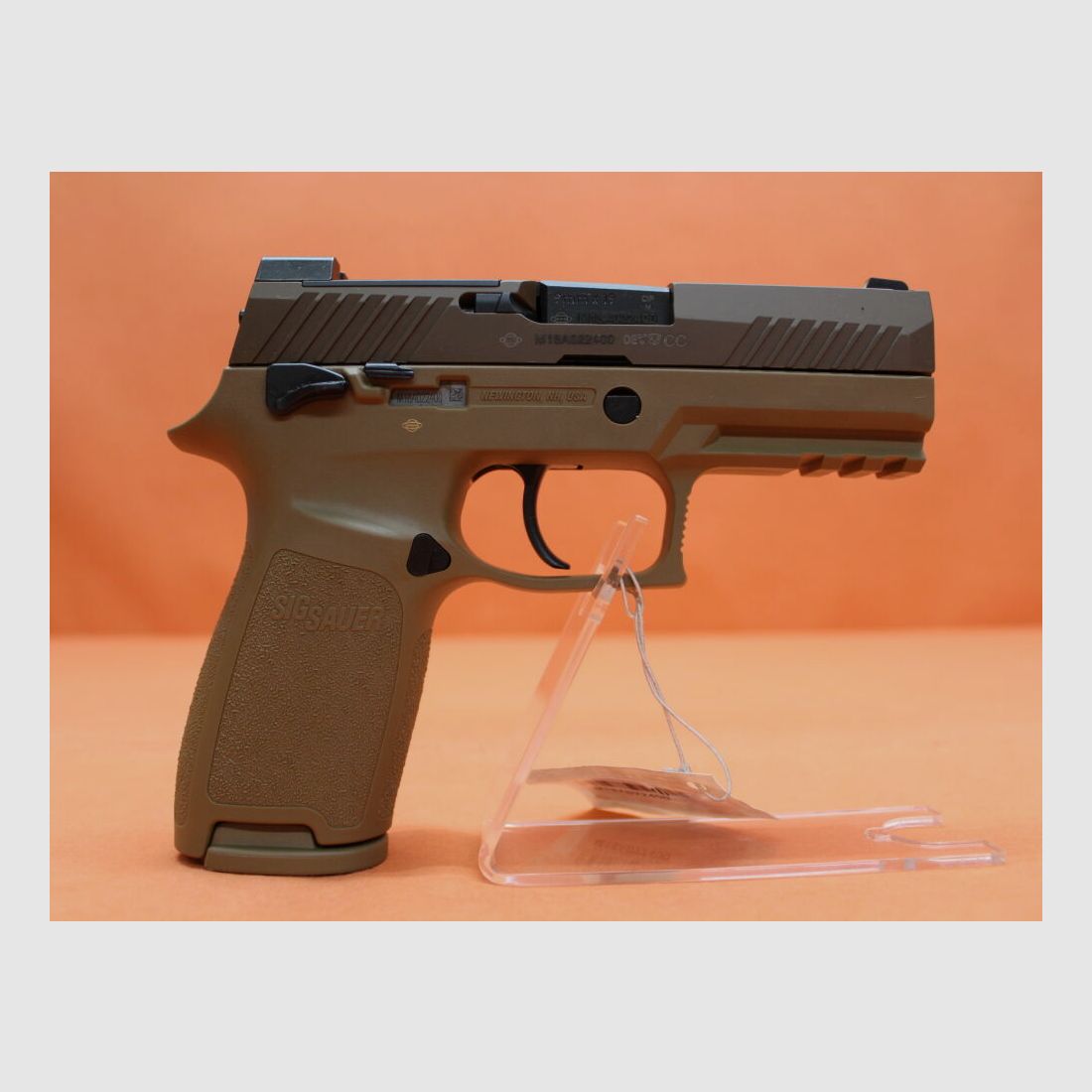 SIG Sauer Ha.Pistol 9mmLuger SIG Sauer P320 M18 99mm barrel Coyote Tan/ OR Optic Ready 9mmPara/9x19