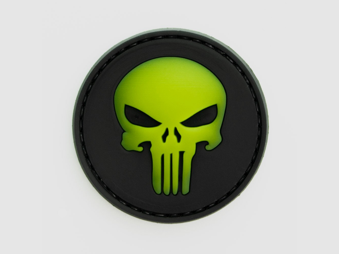 Green Punisher Round PVC Patch