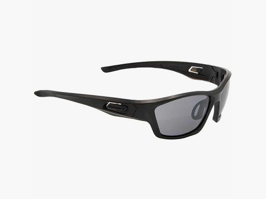 SwissEye TOMCAT Airsoft Schutzbrille (schwarz) - POLARISIERTES smoke/rauch Glas
