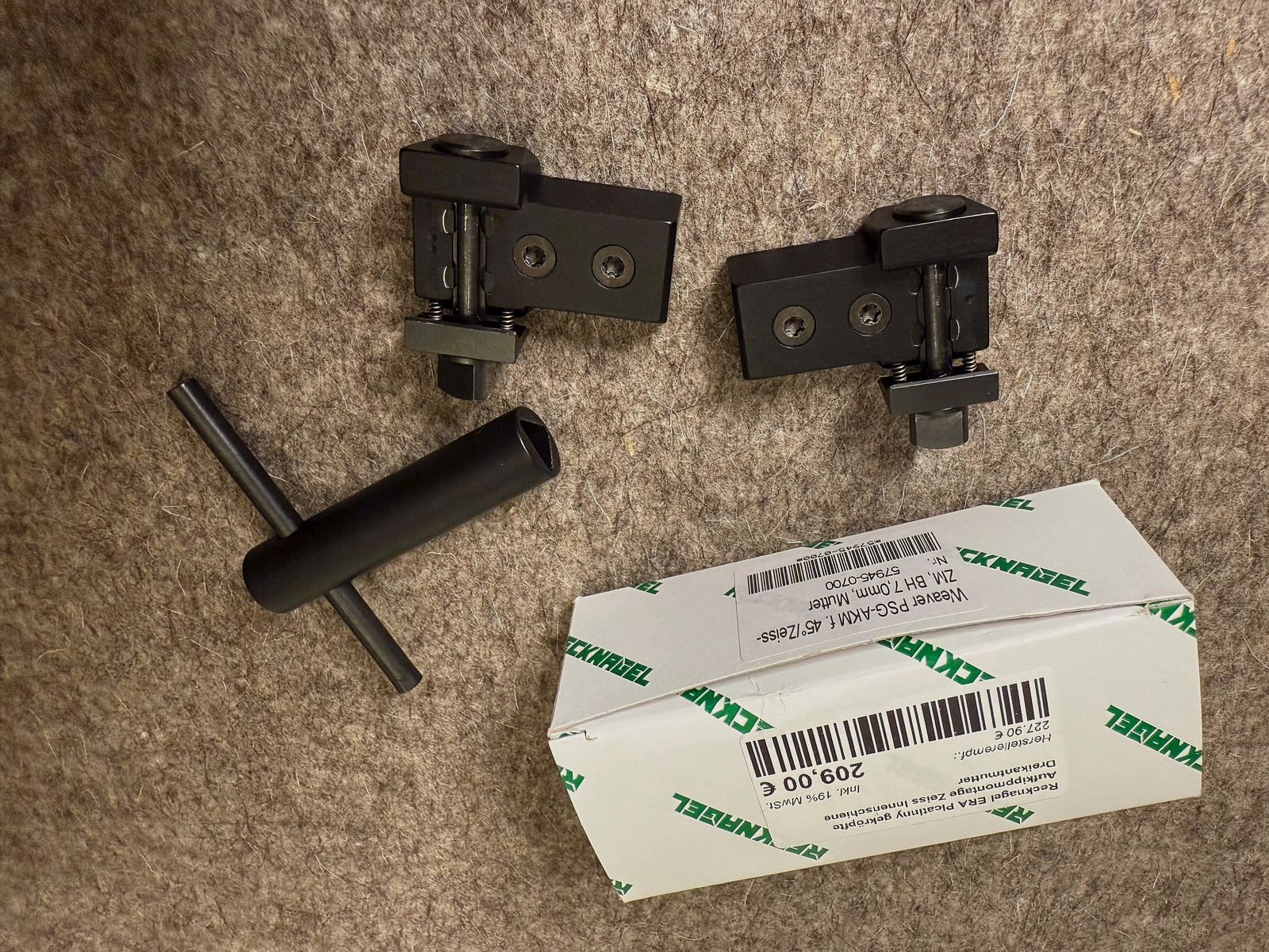 Recknagel ERA Picatinny nachchylona montaż do podnoszenia dla Zeiss Innenschiene