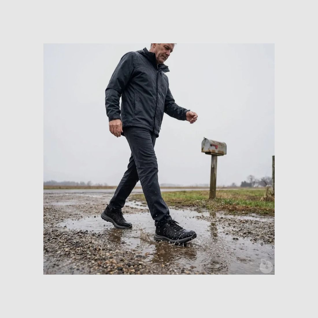 Schwarze niedrige Ayoka Dick Schuhe aus wasserdichtem Leder, Bild 4 von 14