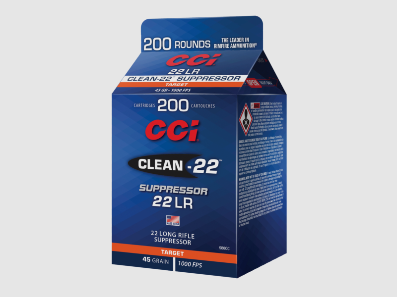 Balles CCI Calibre 22LR Clean-22 Suppressor 45 Grains, image 1 sur 2