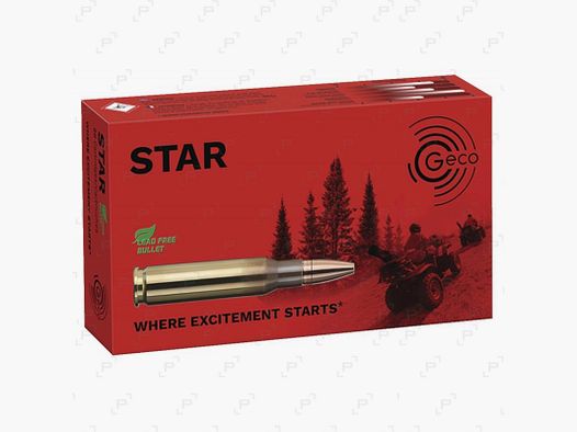 Box mit 20 Patronen für Großwild GECO STAR Kaliber .30-06 - 165 GR (BLEIFREI)
