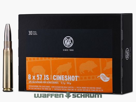 RWS 8x57JS Cineshot 12,1g - 187gr  30er Pck.