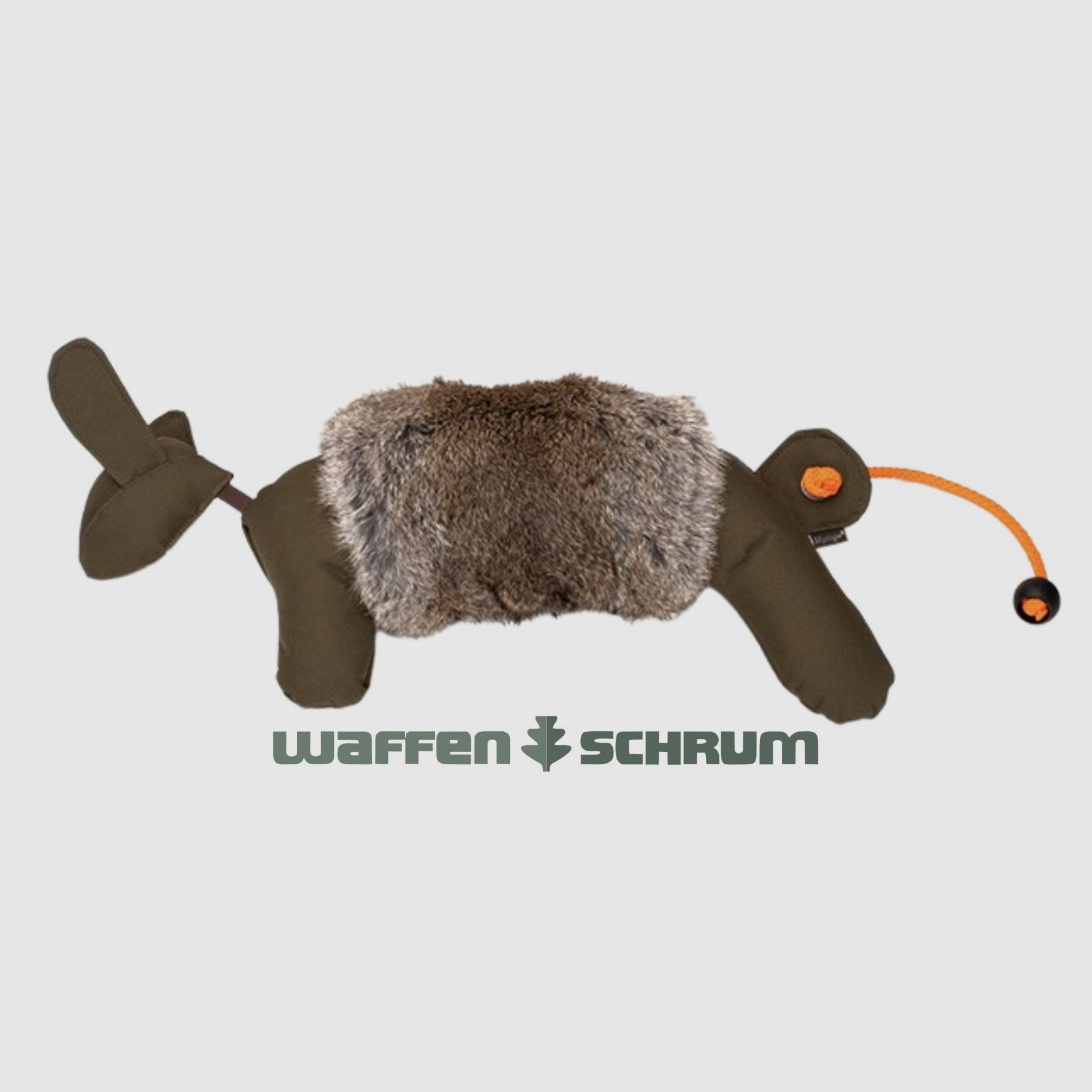 Mystique Rabbit Dog Dummy mit Fell Cover olive klein