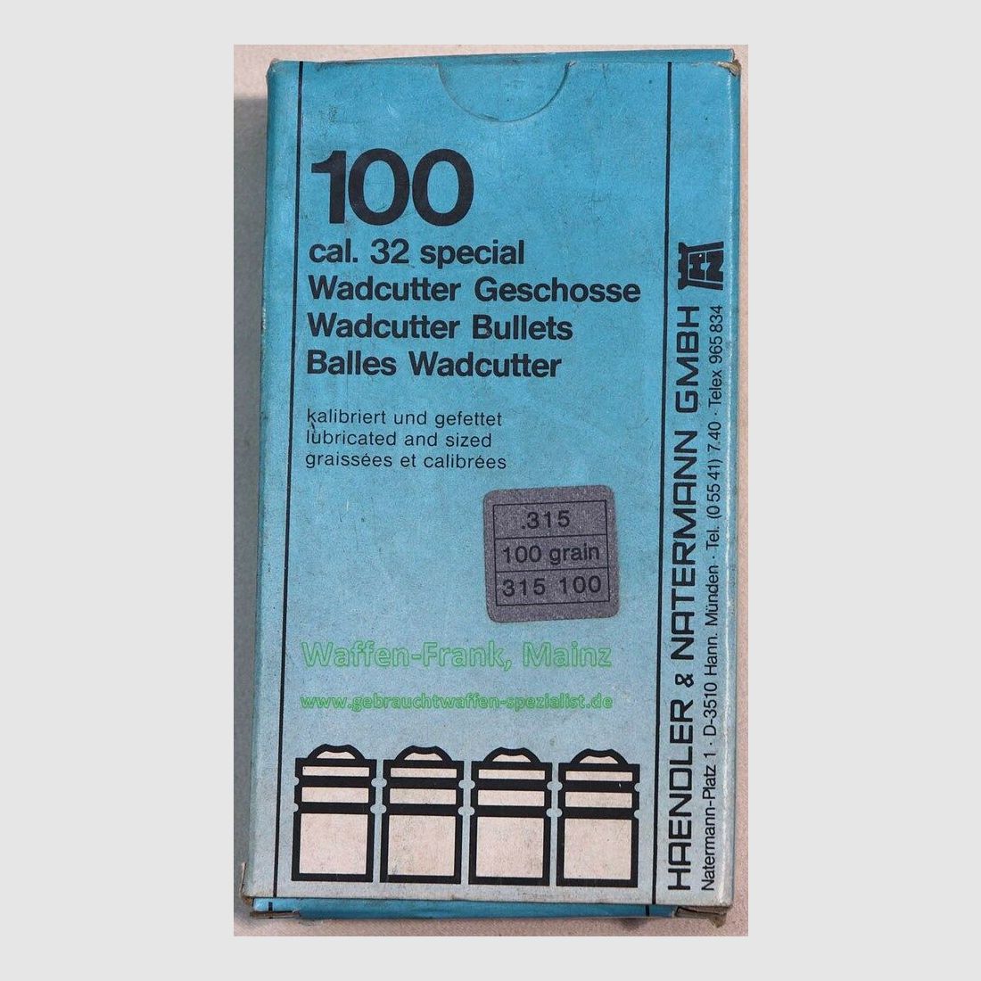 Haendler & Natermann / Deutsch FFW Pociski Ołów .32/.315