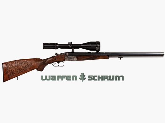 Fortuna Suhl Drilling 16/70-7x57R , ZF S&B Klassik 2,5-10x56 M Abs. 4 LP, Suhler Einhakmontage Einstecklauf .22Hornet, LL: 63 cm