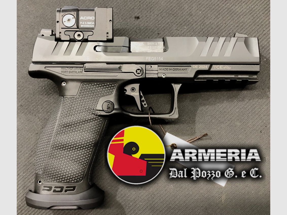 WALTHER PDP F.S. 9 LUGER 4.5″ + ACRO P-2, image 1 sur 2