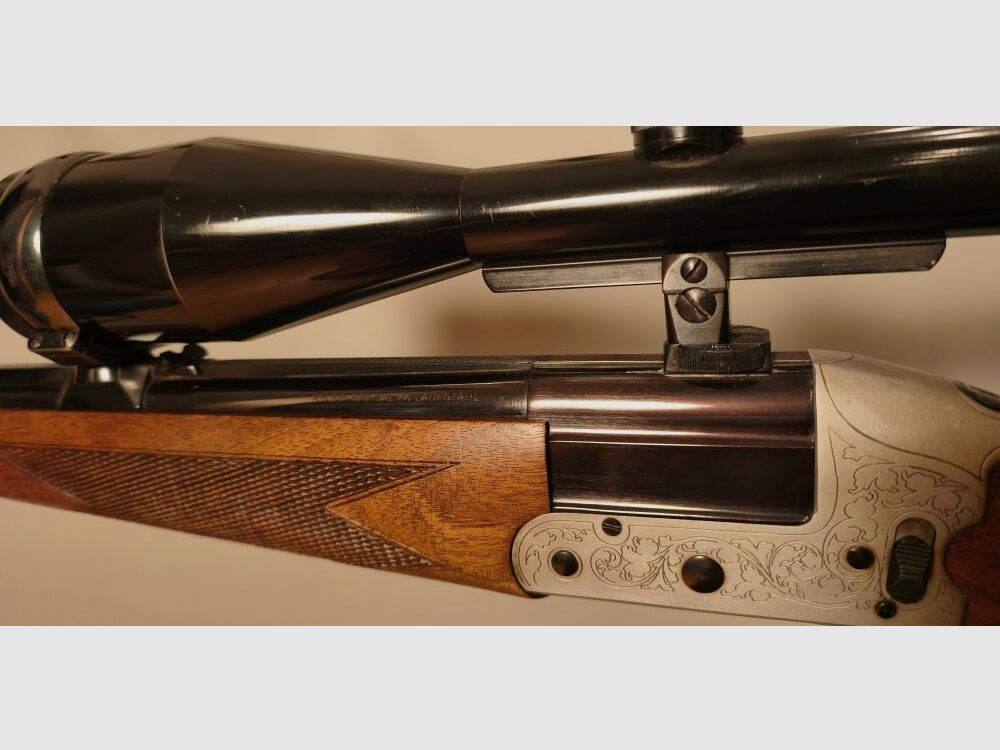 Heym 22S BBF over-and-under rifle .222RemMag 16/70 with Swarovski 8x56 scope, image 7 of 20