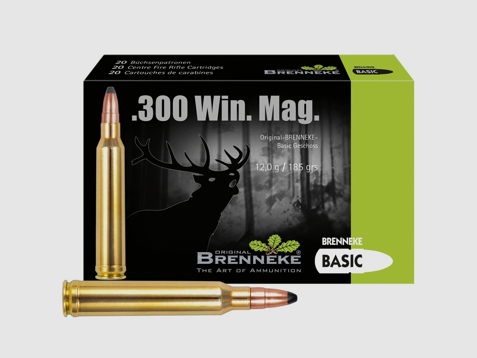 Brenneke .300 Win. Mag. BASIC TLM 12,0g/185grs. – 20 Stk.