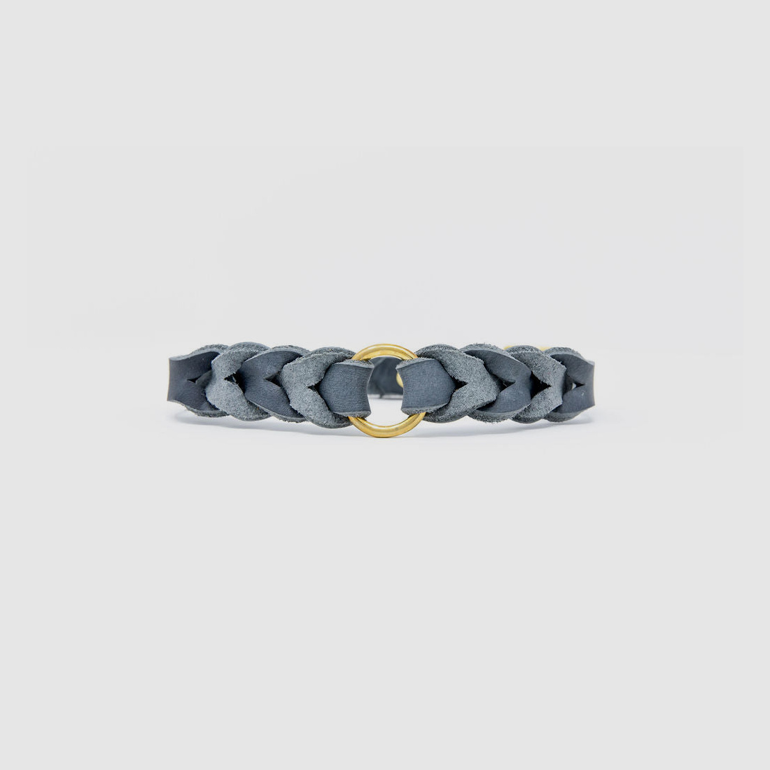 Collar de cuero 'gris' de la cabaña de estilo