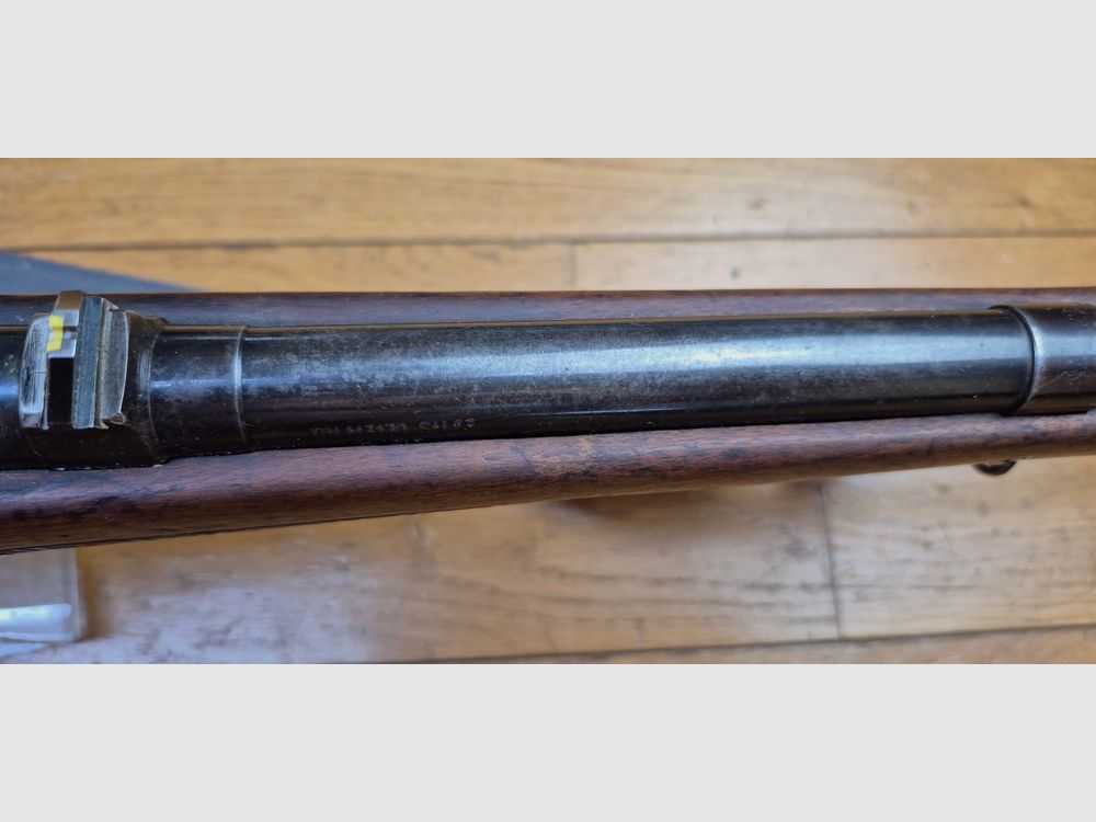 Schöne Steyr Mannlicher Schönauer Büchse — Modell « GK » — Kal. 7×64 — Waffe geprüft 1964 — Deutscher Abzug — Schöne Hölzer — Exzellente Mechanik — Schöner Lauf — Montagebasis aus Stahl — Sehr guter Allgemeinzustand — BE+/TBE, Bild 31 von 43