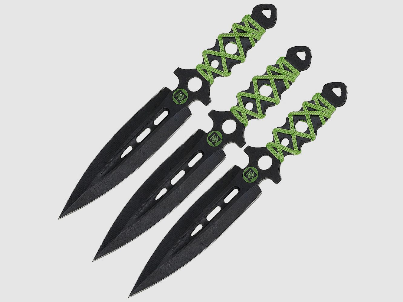 Wurfmesser Kunai 3er Set mit Nylon Scheide