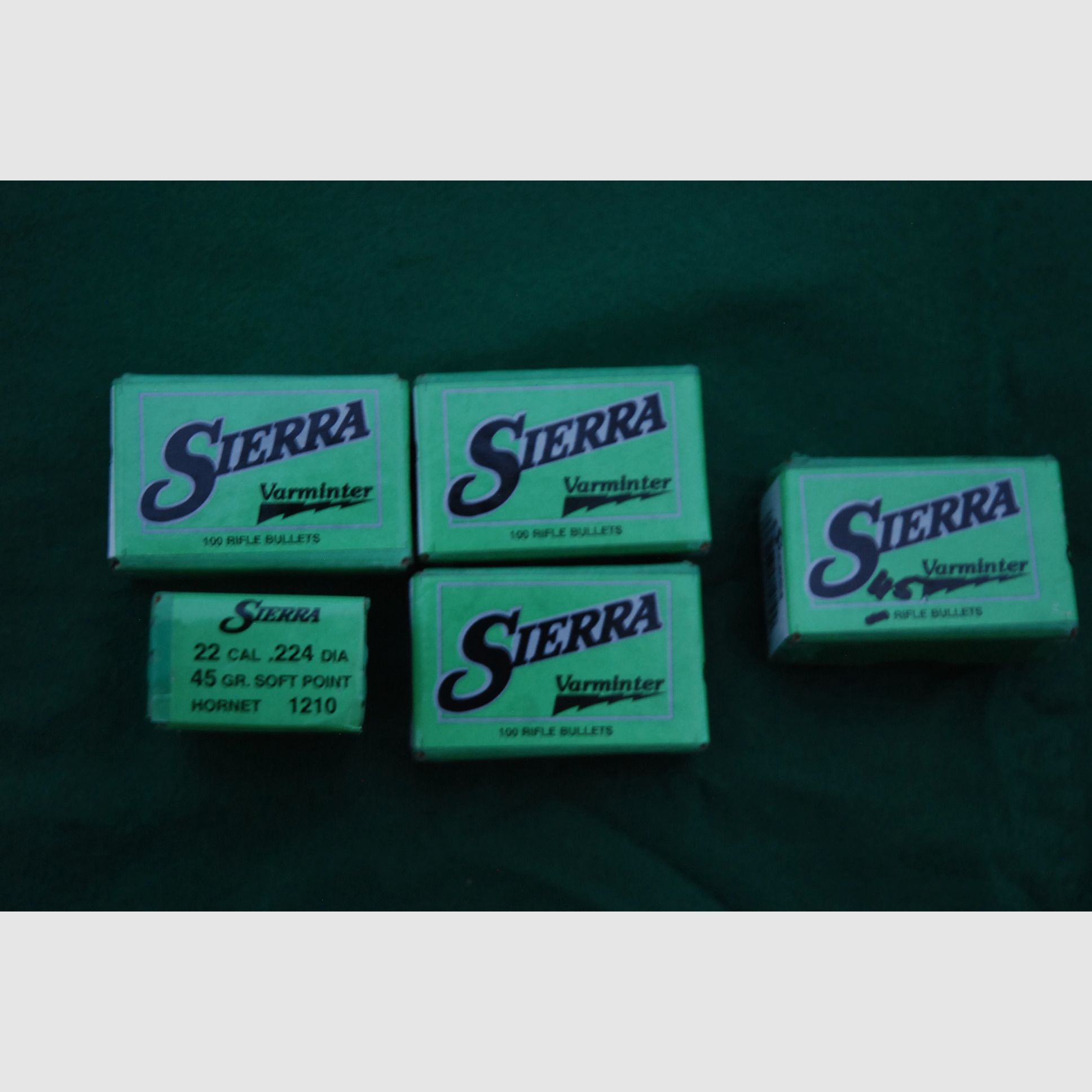 .224 / 5.6 mm 45 gr / 2.9 g Sierra Varminter bullets for Hornet 445 pieces