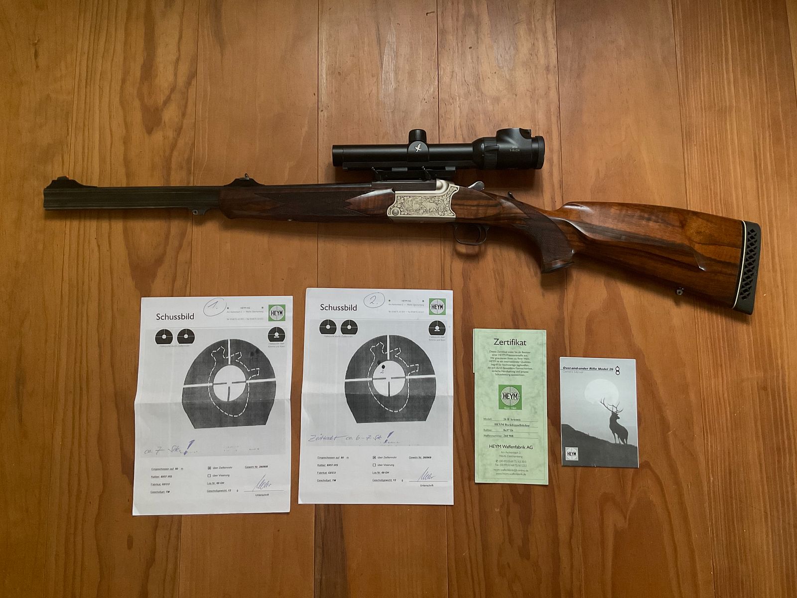 Heym 26 B Artemis 8x57 IRS Swarovski Z6i 1-6x24 double rifle