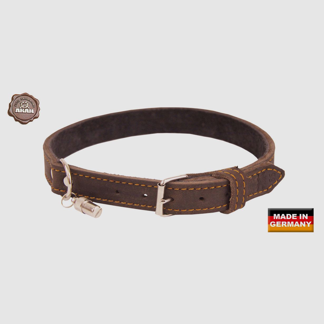 Halsband, genietet, aus Ölleder, 40 cm