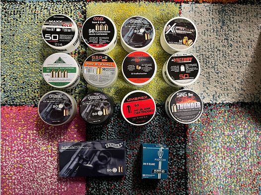 Collection de cartouches à blanc 9mm RK