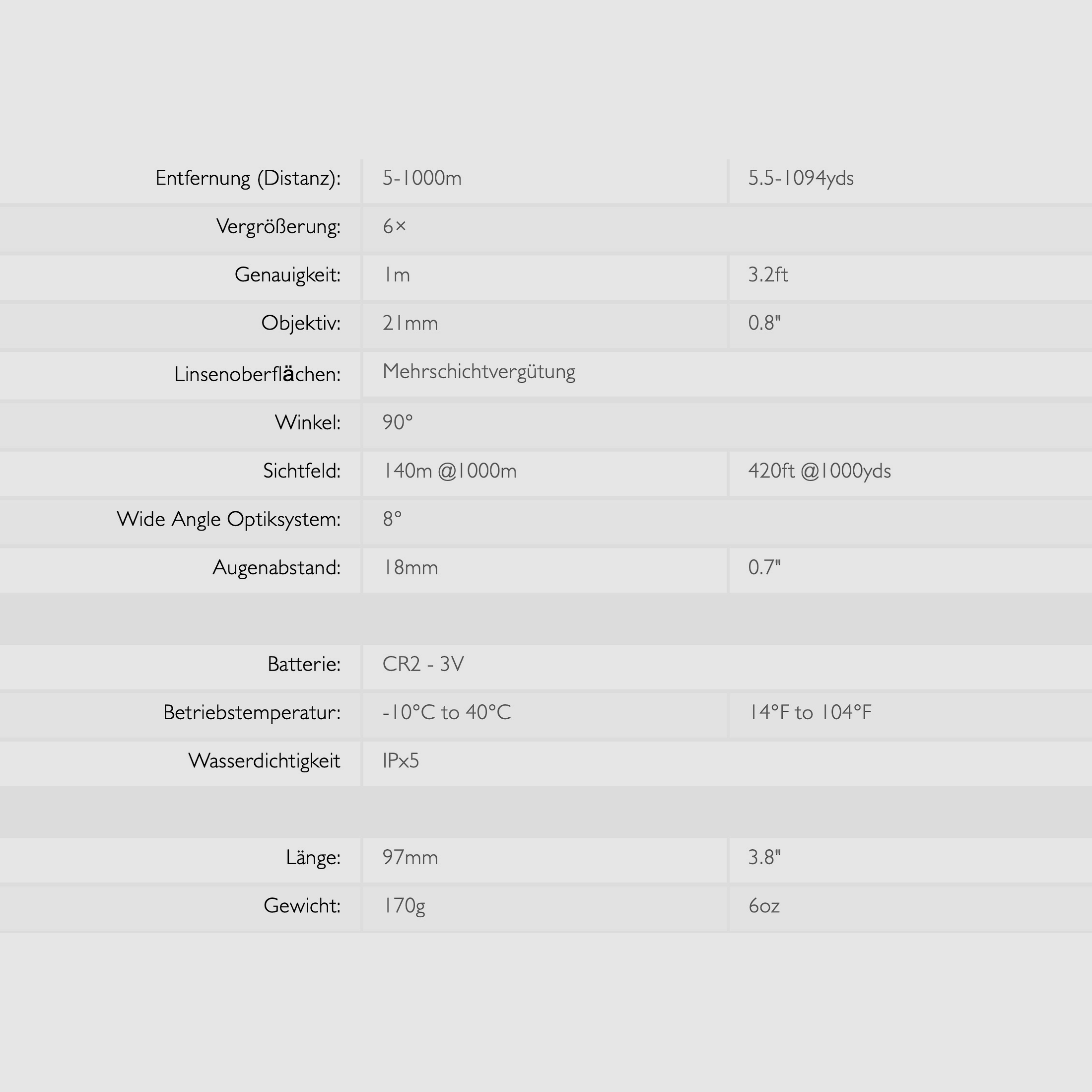 HAWKE 41211 Laser Entfernungsmesser Endurance 1000 Entfernung Winkel Regen Jagd