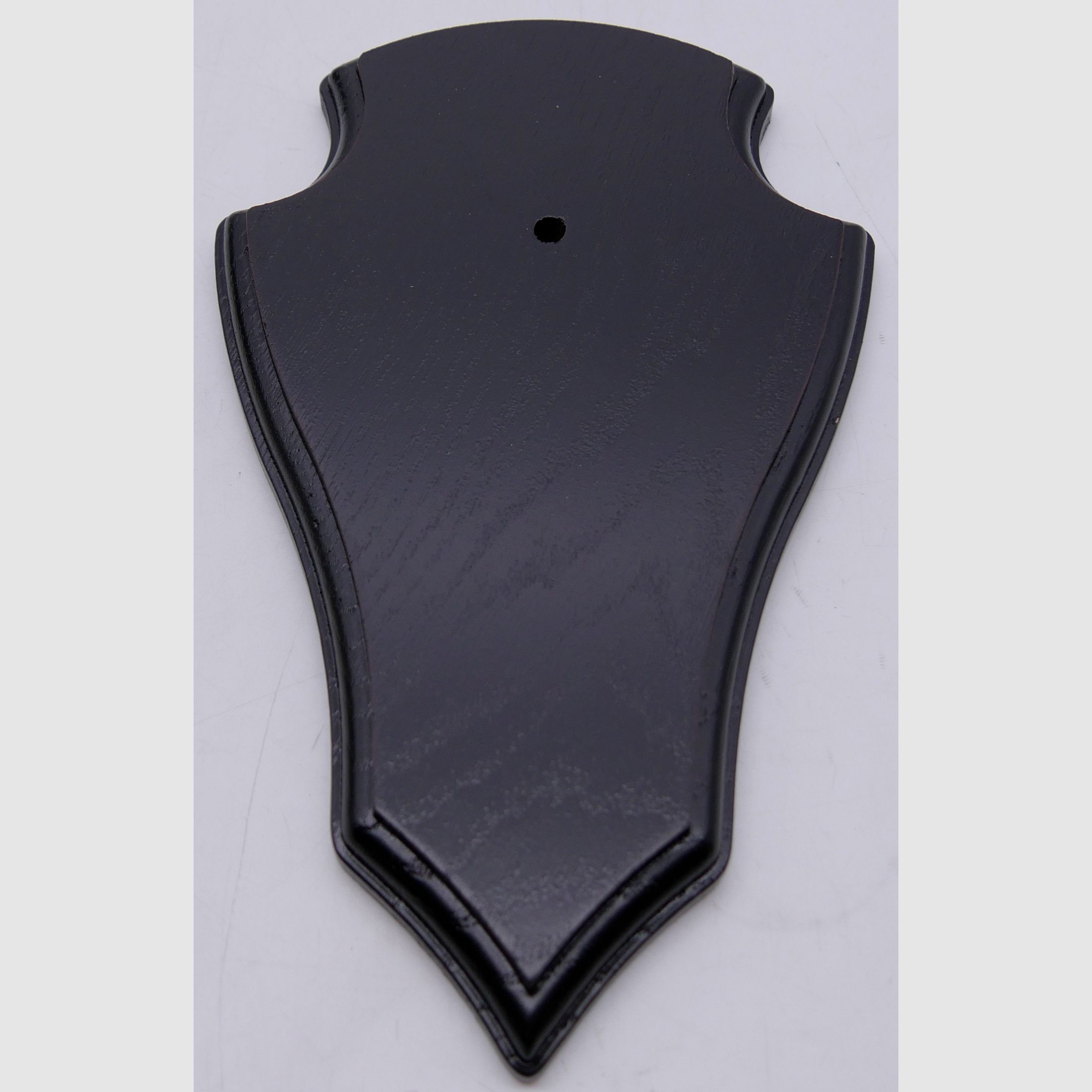 Wappenschilder für Rehtrophäen Doppelfräsung aus Eichenholz dunkel 18x11cm