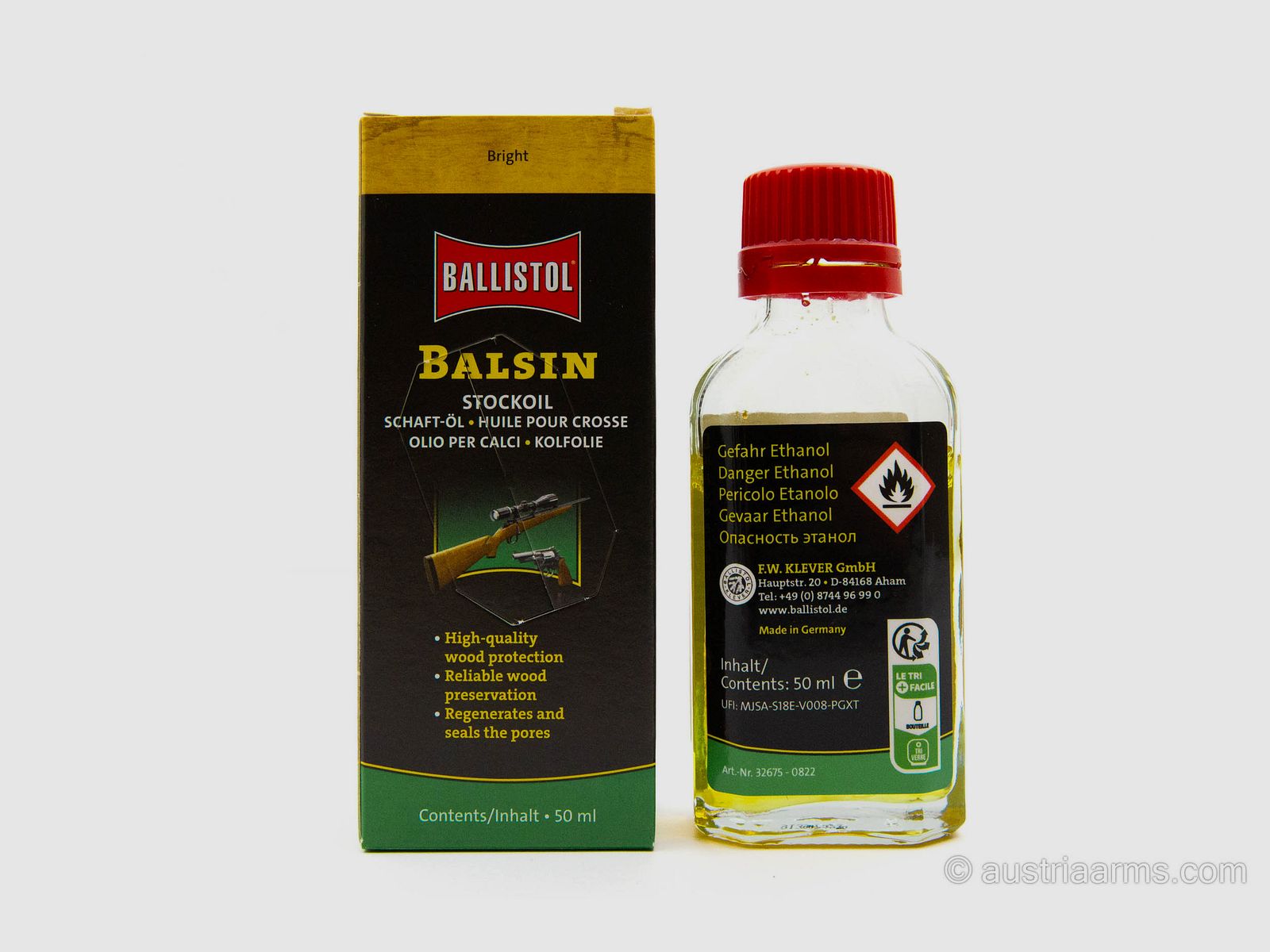 Ballistol Balsin Schaft-Öl Hell 50 ml