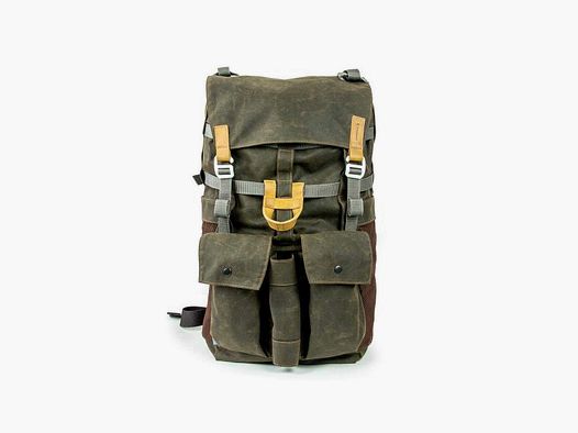 STEINKAUZ Waxcottonrucksack „Bushmann“, Wax-Oliv