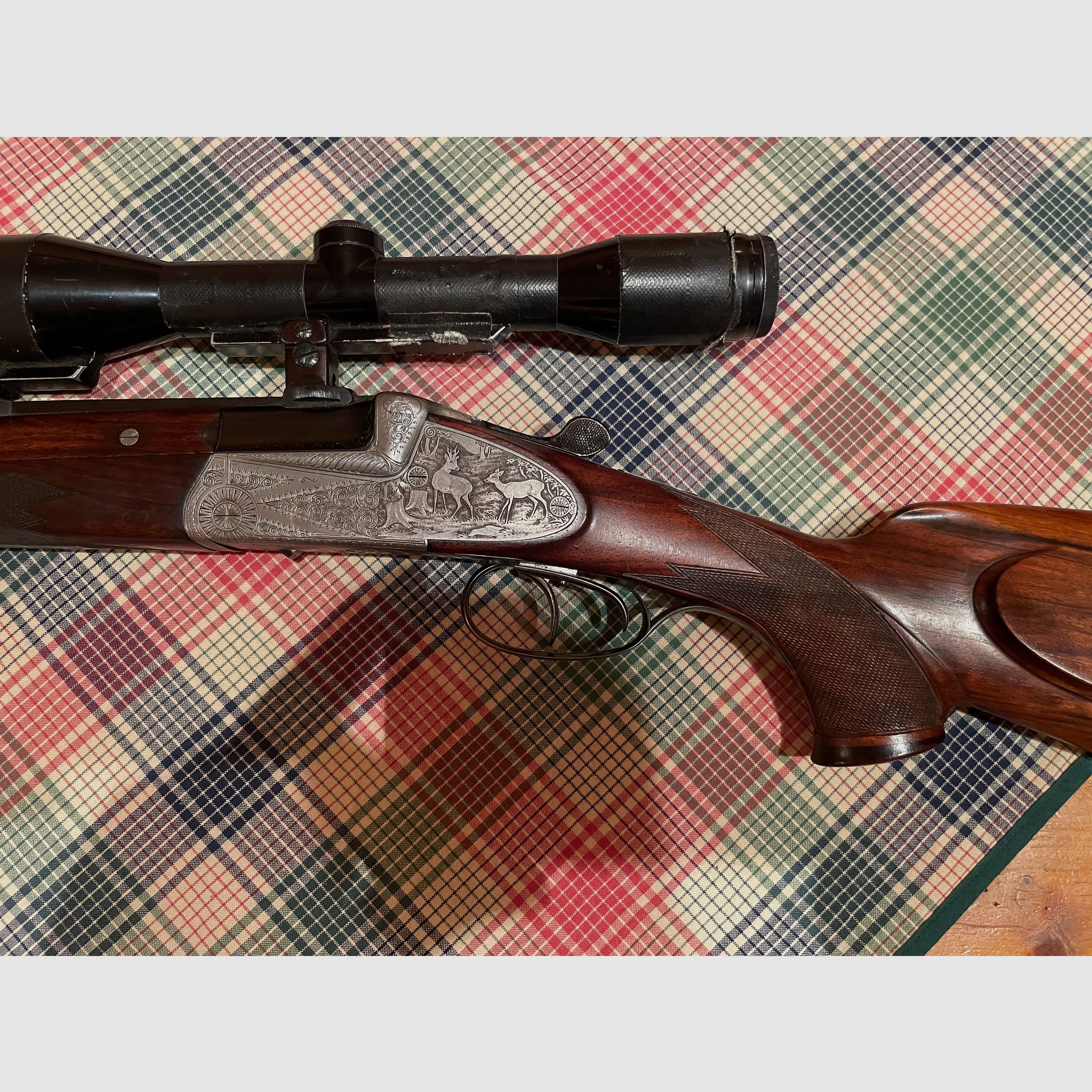 Fucile doppietta Bock Winkler Ferlach nel calibro 7×57 R / .22 Hornet