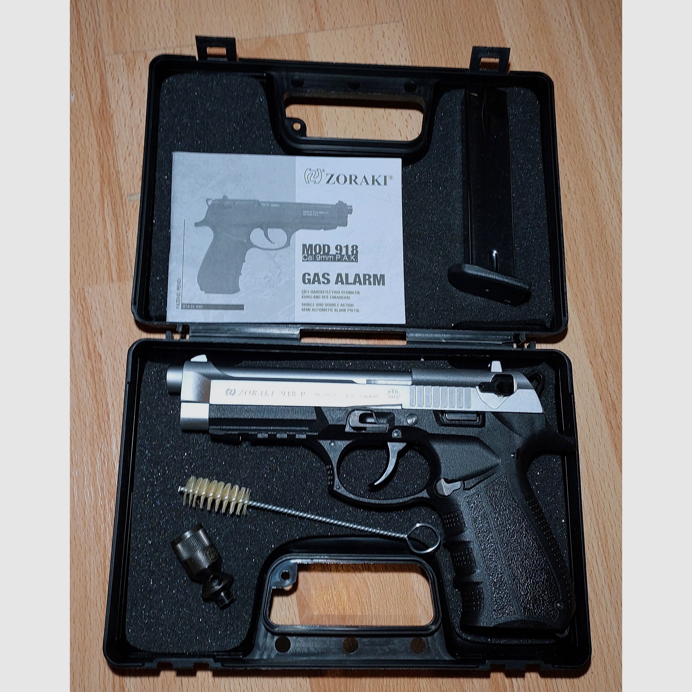 Zoraki 918-P 9mm P.A.K. Matt Chrom (PTB 1072) neuwertig