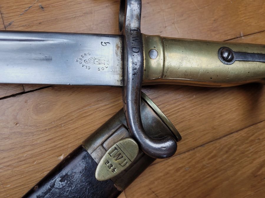 Bayonett des Fusiliers 1860 – Marineinfanterie Preußen – mit Nummer – W68 „Clauberg + Chevalier“ – TBE, Bild 13 von 17
