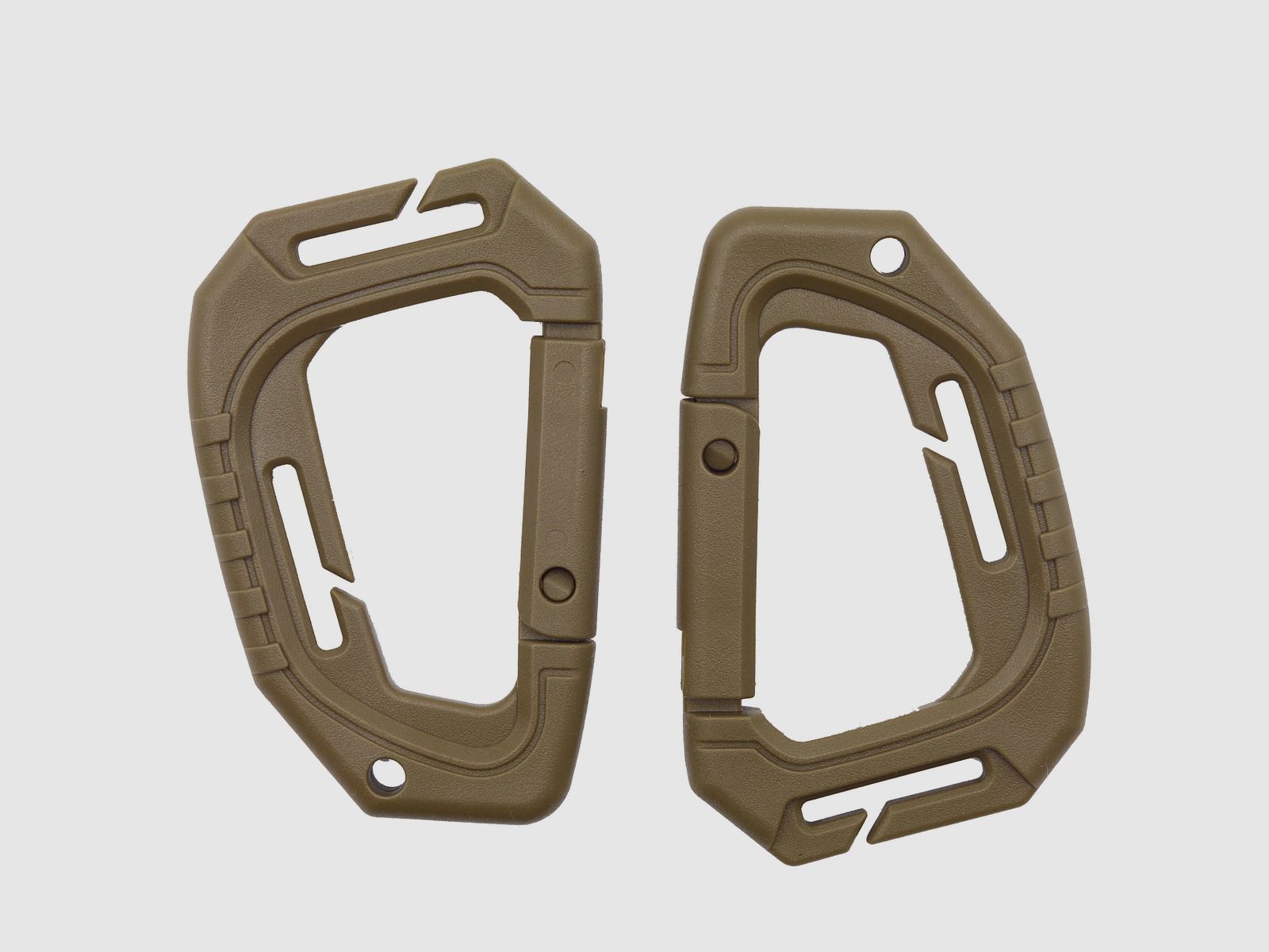 TACTICAL CARABINER MOLLE, 2pcs. - Coyote Tan