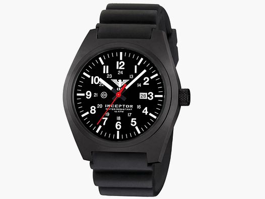 KHS KHS Reloj Inceptor Acero Negro Correa de Buceo - Negro