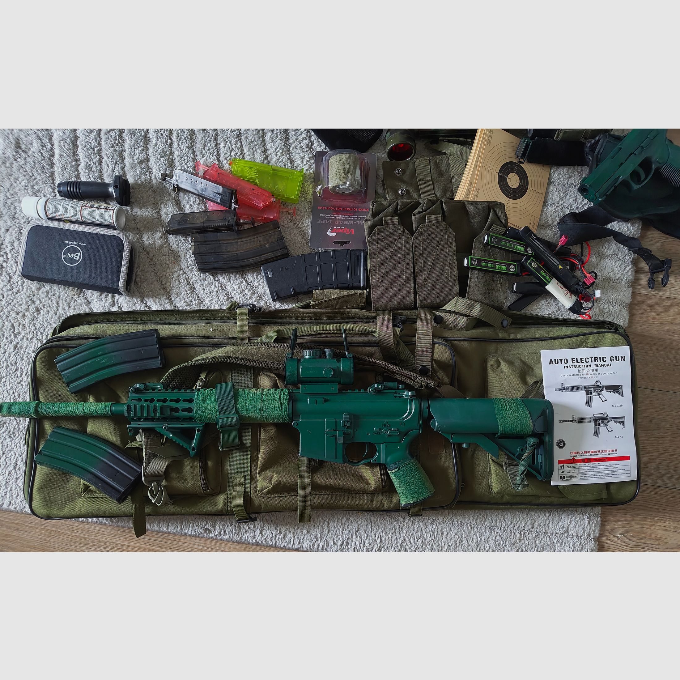 Airsoft mit viel Zubehör
