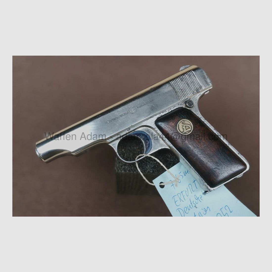 Ortgies, German Works Erfurt Pocket Pistol