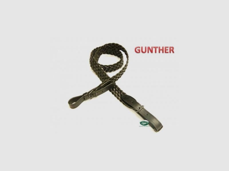 GUNTHER Bretella pelle intrecciata per fucile