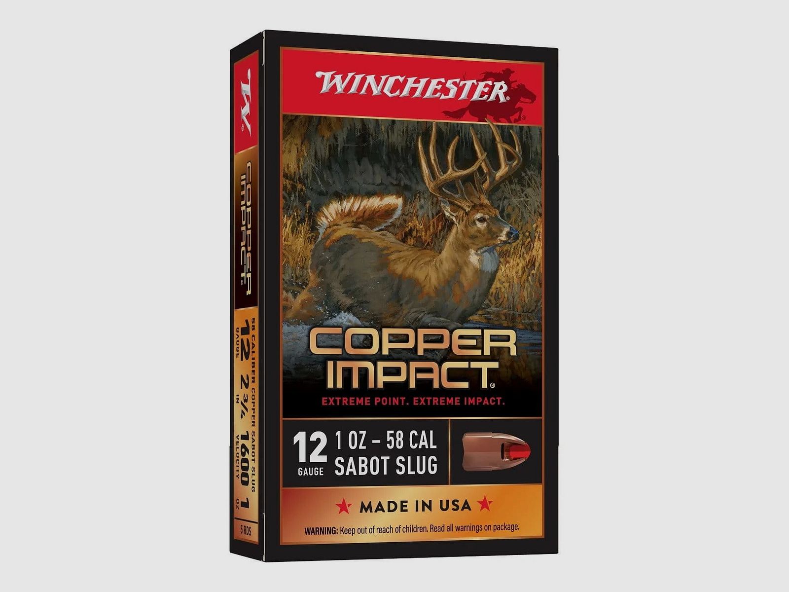 Winchester Copper Impact Slug 28 g Cal. 12/70 - 5 pcs.