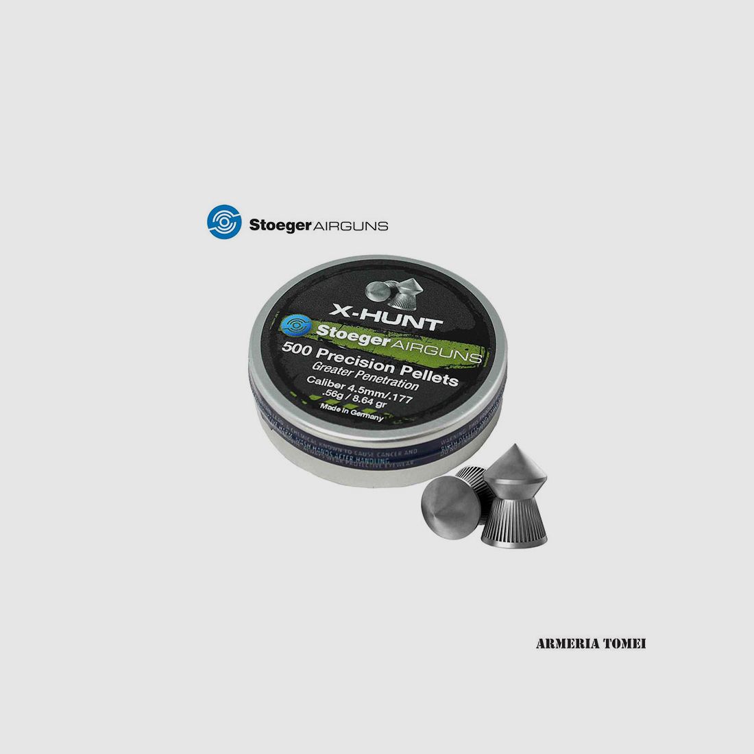 AIR GUN BULLETS – STOEGER – X-HUNT 4.5mm / .177 .56g / 8.64gr (500pcs)