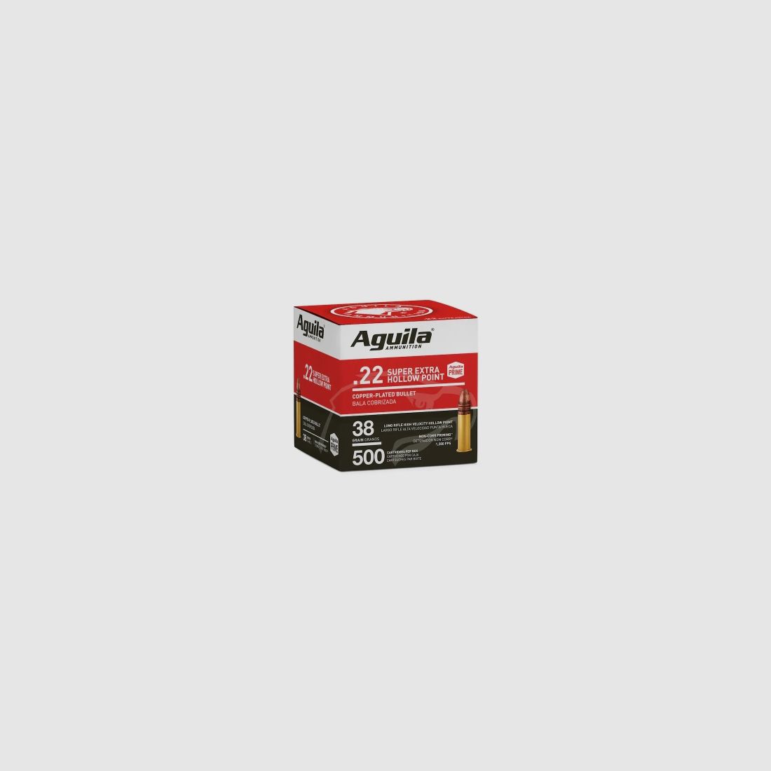 Aguila Super Extra High Velocity .22 LR 38GR LRN HP 500 cartucce