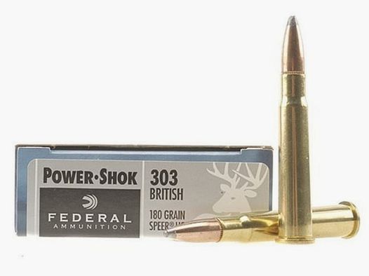 Federal Power-Shok .303 British 180GR JSP 20 cartridges