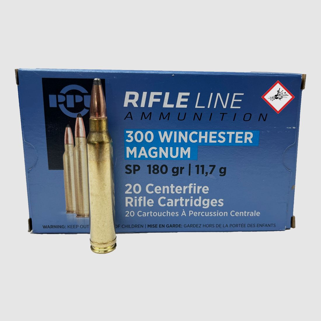 PPU cartridge .300 Win. Mag. 11.7g - 180grs - SP