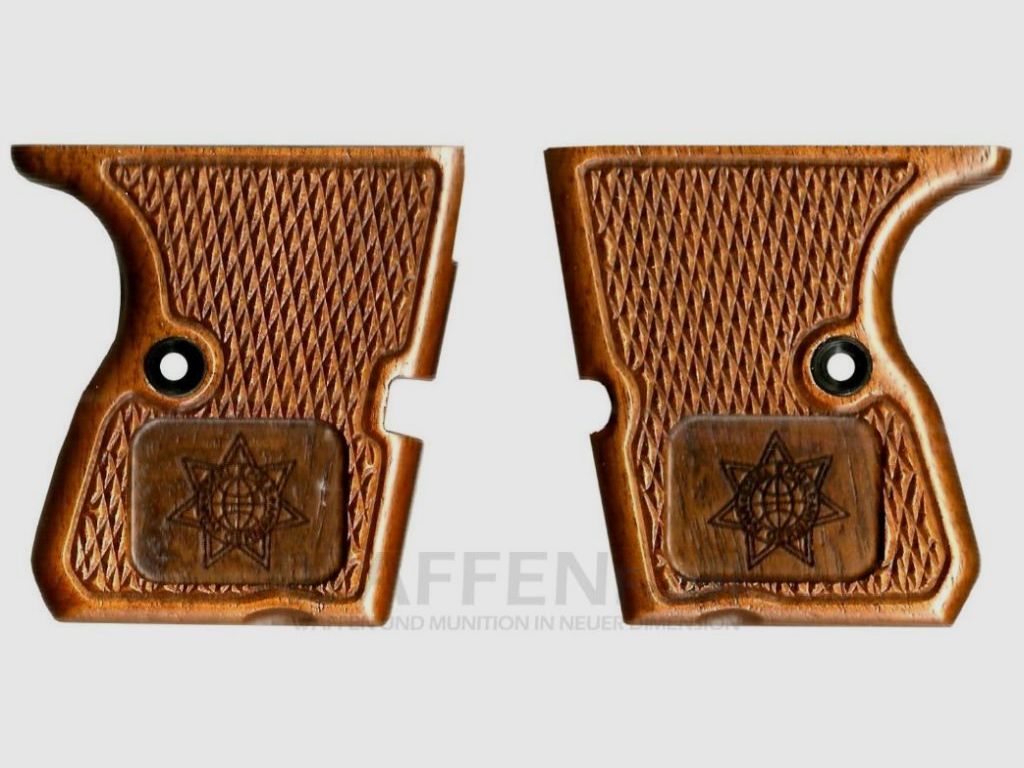 Stalowy orzeł tylne okładziny uchwytu z drewna orzechowego do pistoletu alarmowego