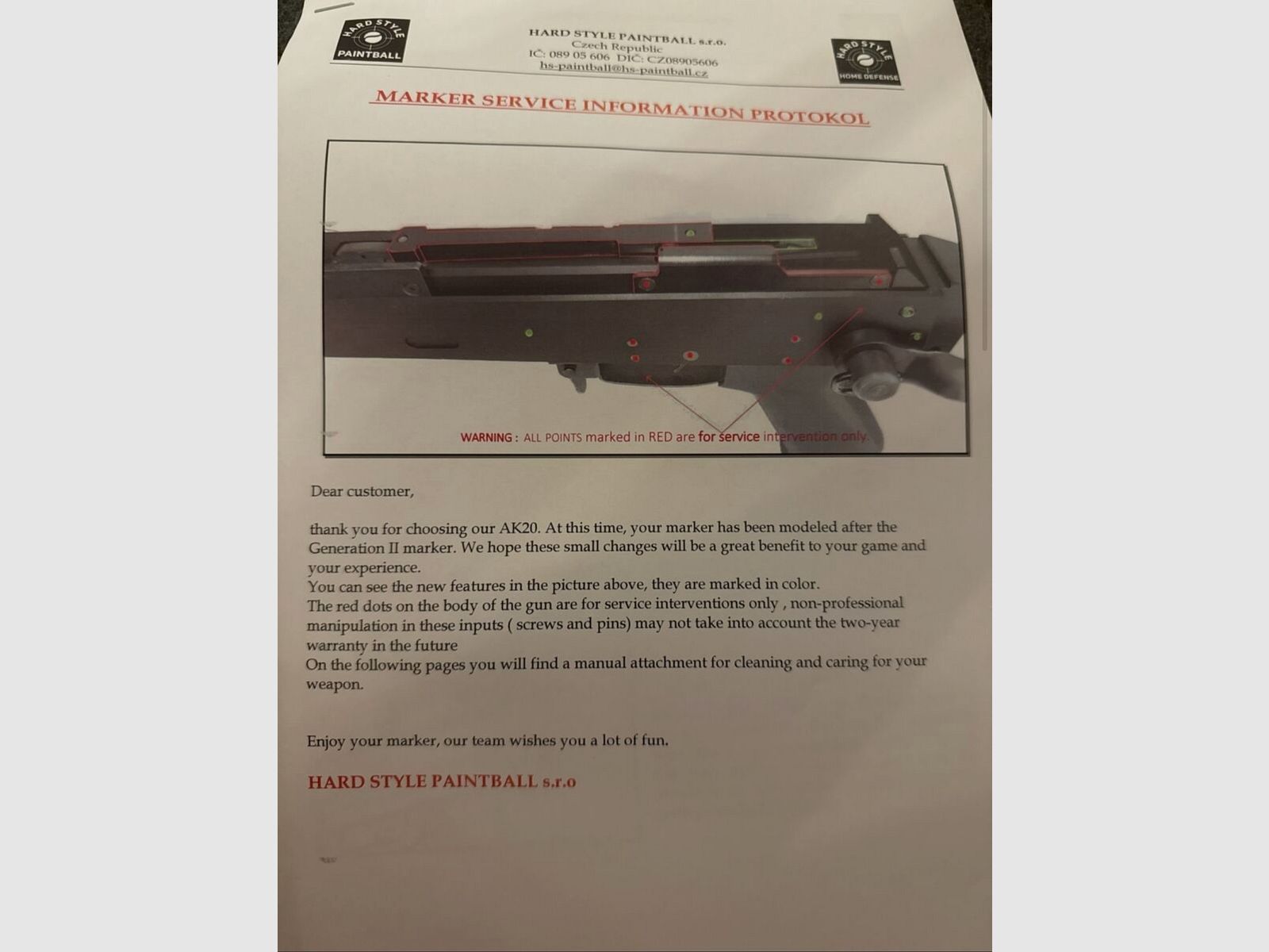Paintball Maker AK20 tattico