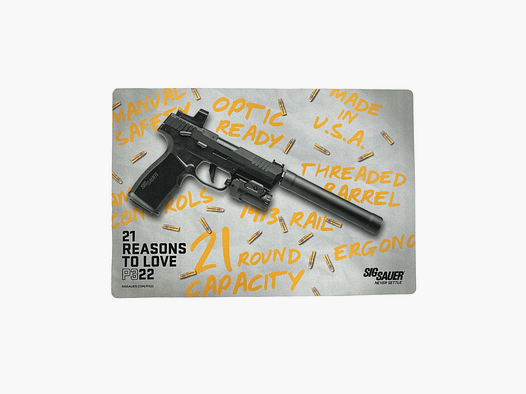 TAPPETINO PULIZIA ARMI SIG SAUER 21 REASONS TO LOVE P322