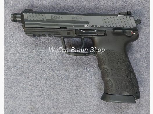HK-Pistole HK45 Tactical (V1), Kal. .45 Auto, SA/DA, SD-Lauf, schwarzes Polymer-Griffstück
