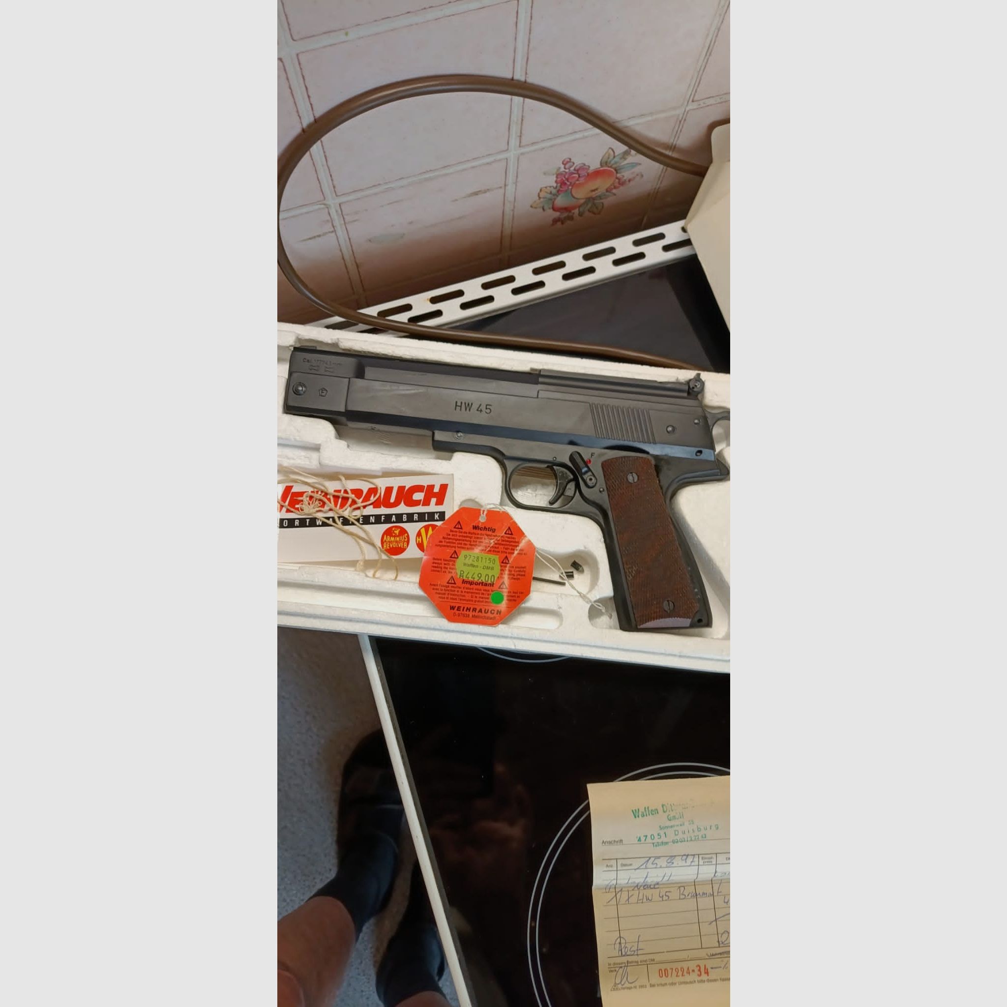 Pistola de aire Weihrauch HW 45 Pavonado