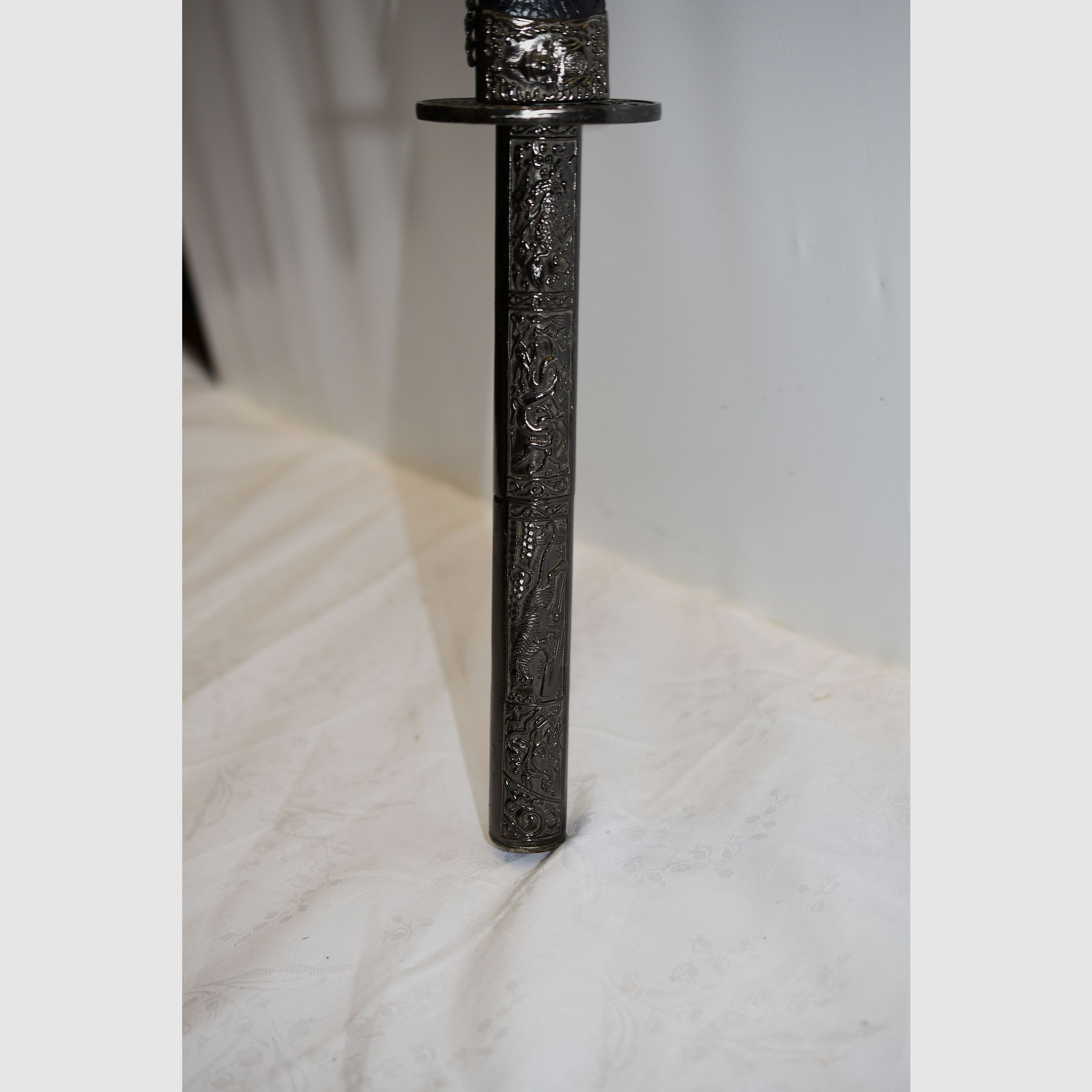Katana, coltello Tanto in fodero, lunghezza totale 63 cm