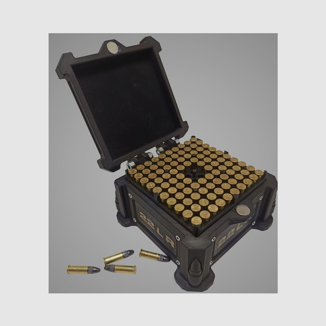 3D-Printed Precision Ammo Box, Cartridge Box, AmmoBox .22LR / .22LFB