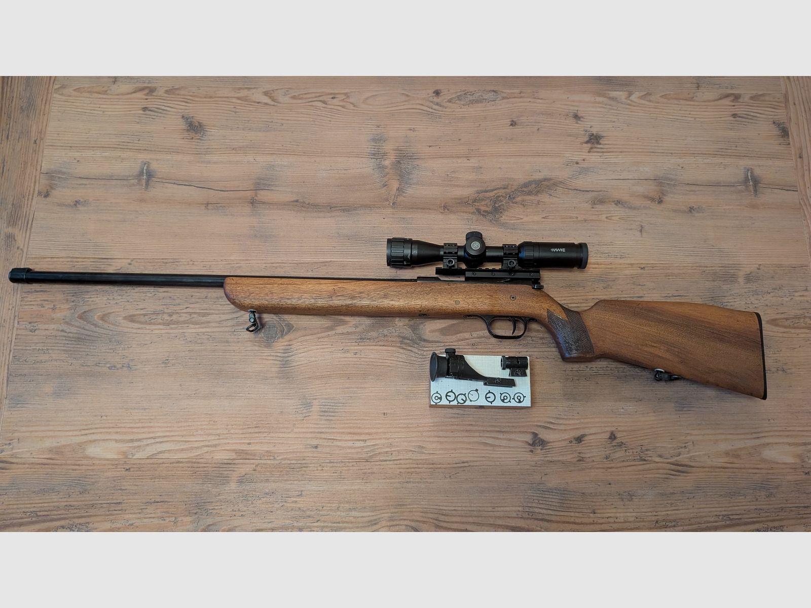 Walther Matchbüchse z diopterem i ZFR, .22lfb w tym torba