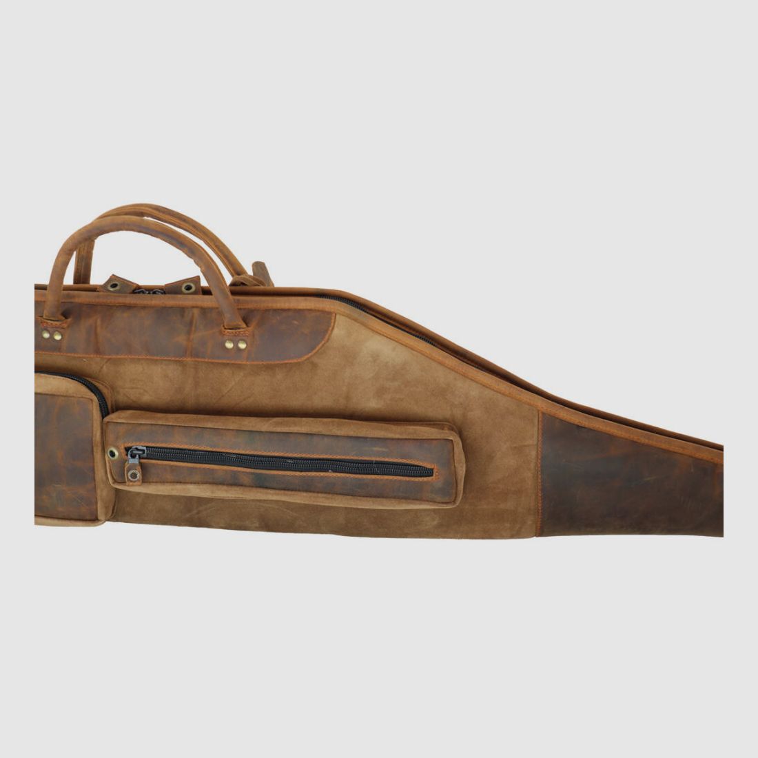 Nobil Hunting Leather Case 120cm in brown, hand-stitched