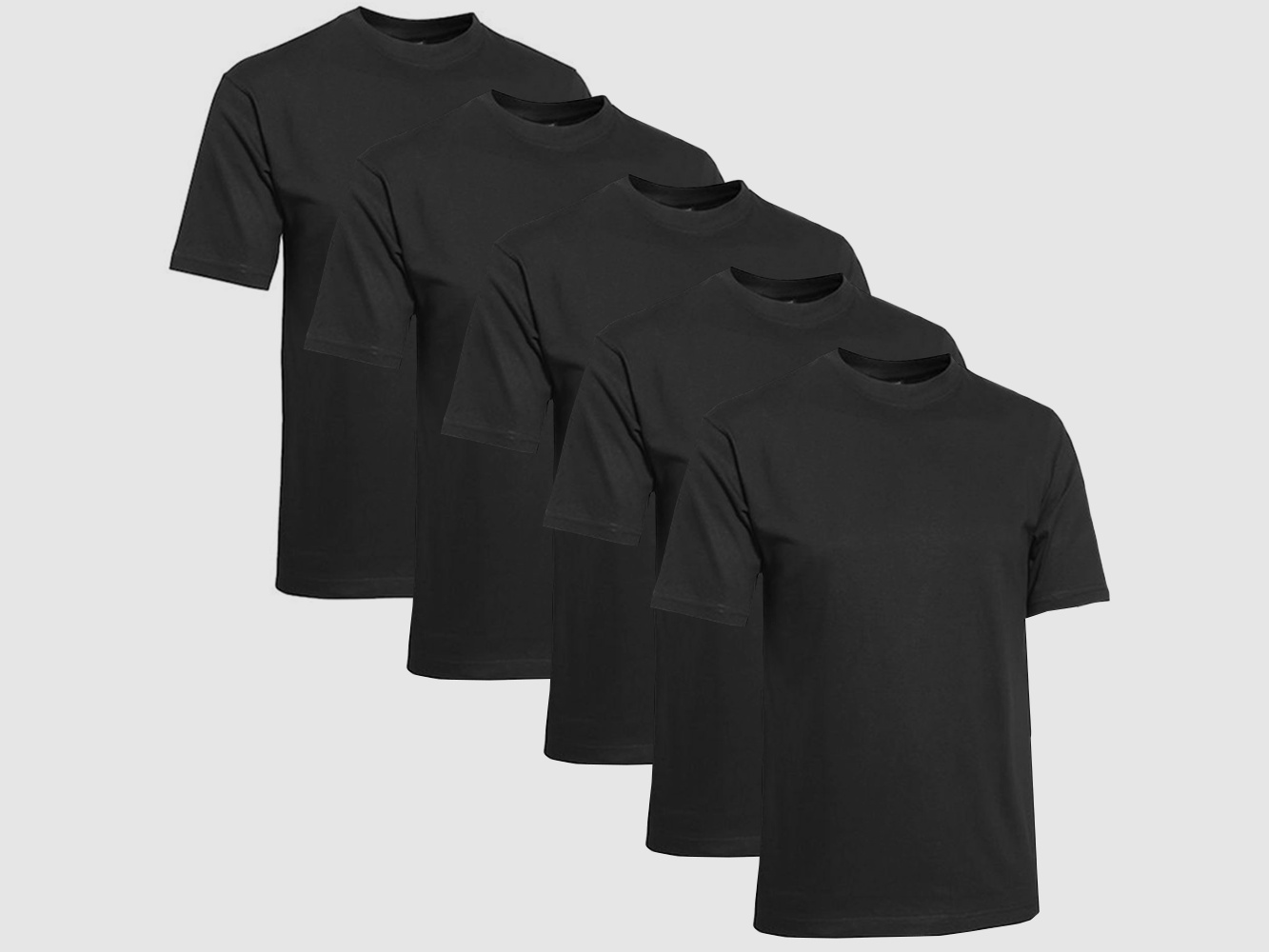 Clique T-Shirt Men 5-Pack Black